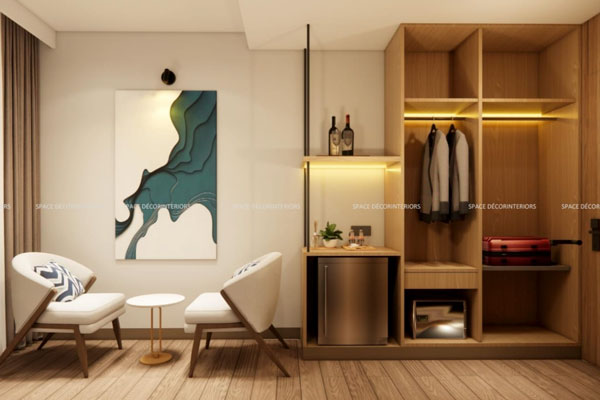 View from a guest room balcony overlooking Pokhara